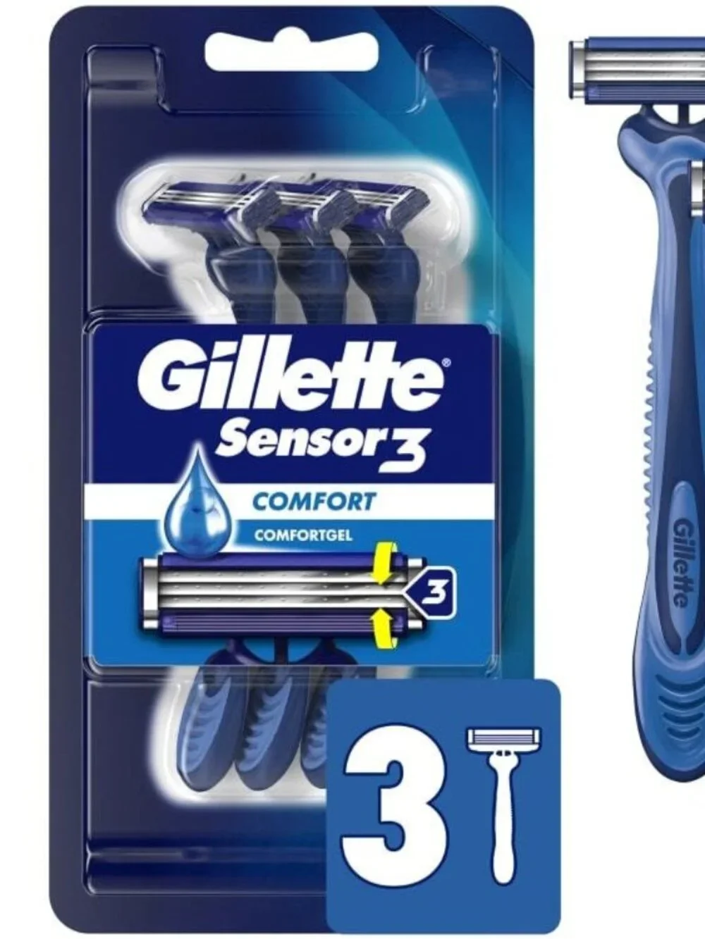 Gillette Sensor3 Comfort Men's Disposable Razors 5 Packs